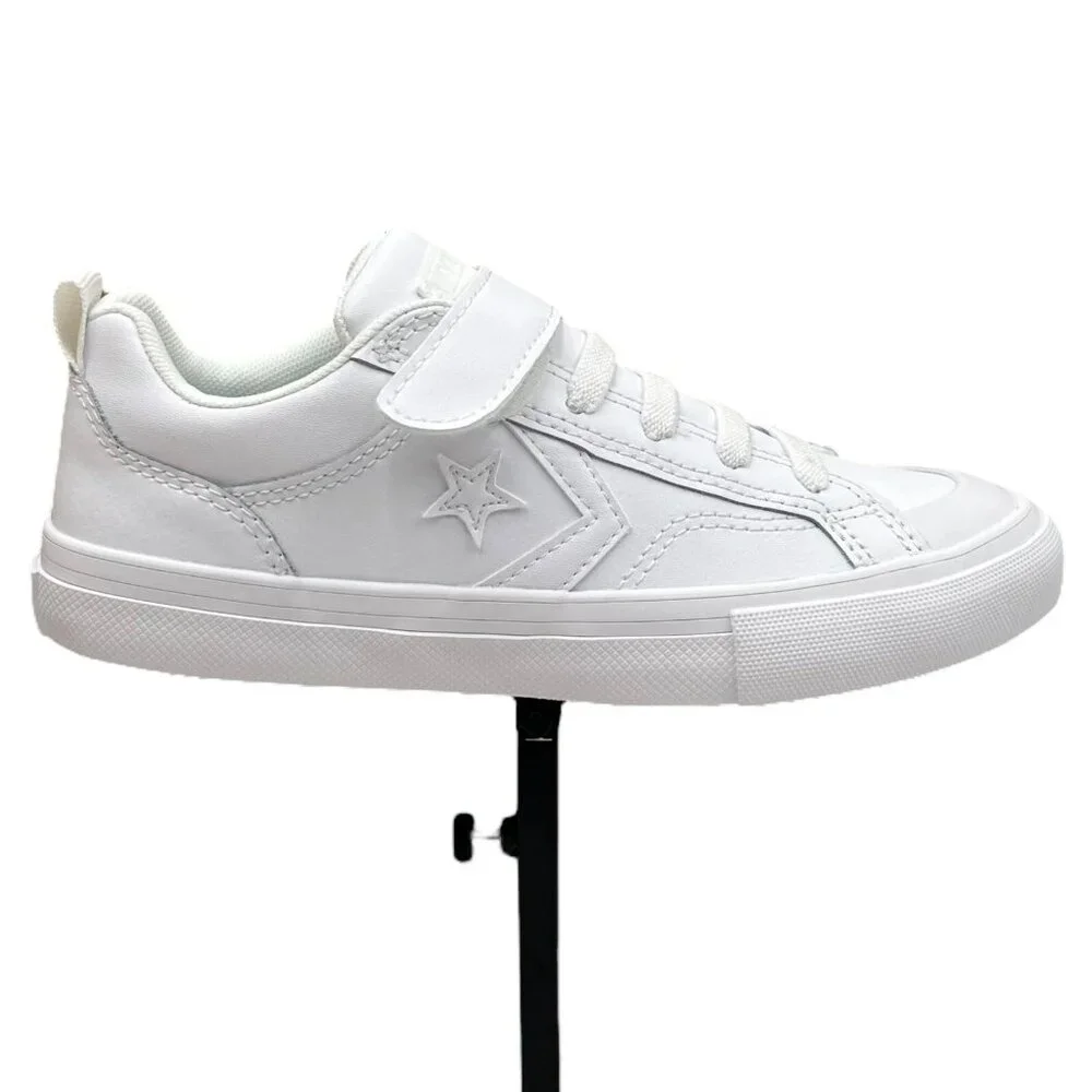Converse Pro Blaze‎ Youth Boys Girls Slip-on Leather Sneaker Size 3Y Solid White